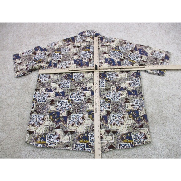 VINTAGE The Territory Ahead Shirt Men Small All Over Graphic Print Button Up USA - Picture 7 of 11